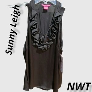 Sunny Leigh Halter Tank Top Blk M NWT Imperial Flower